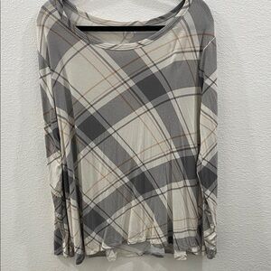 Plaid Long Sleeve Women's Top
